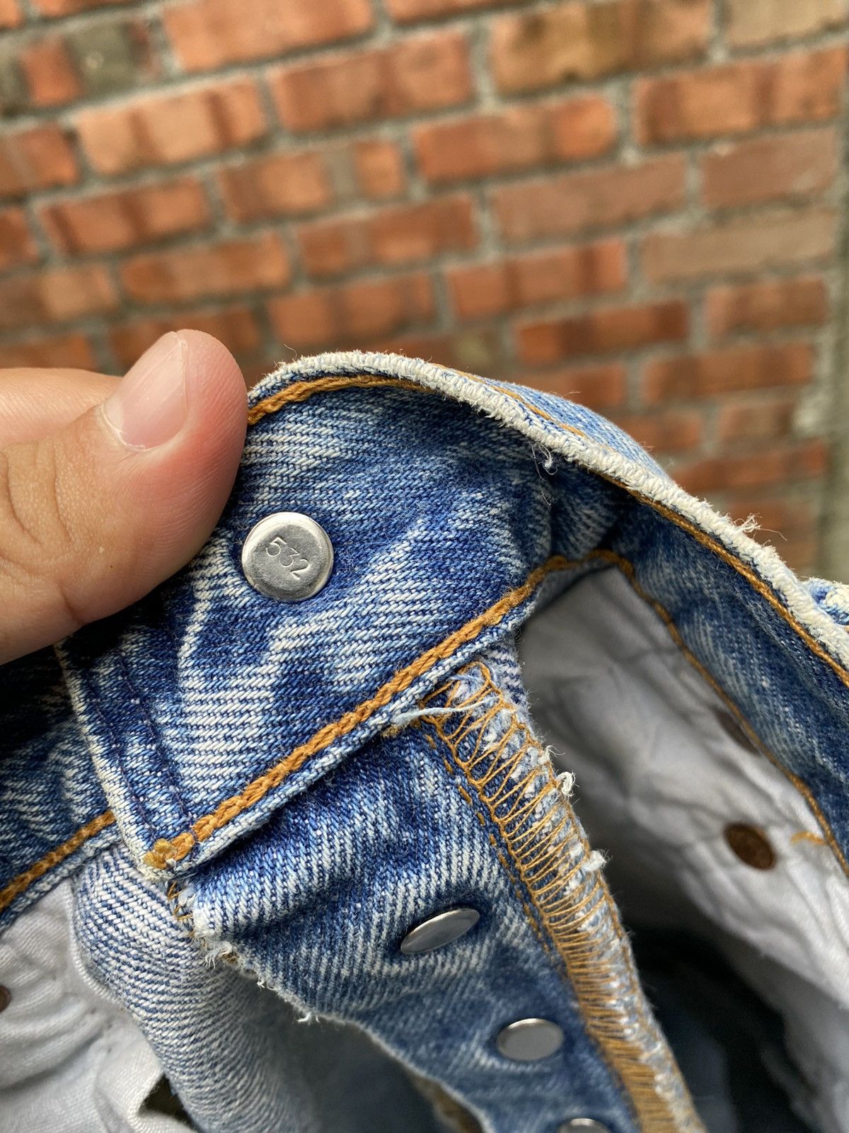 Levi's × Levi's Vintage Clothing × Vintage W33x29 vintage levi's 501 distressed denime made in USA Size US 33 - 9 Thumbnail