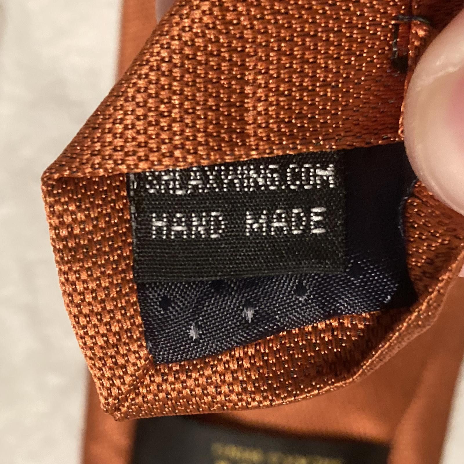 Designer S&W Shlax & Wing Orange Tie Size ONE SIZE - 4 Thumbnail