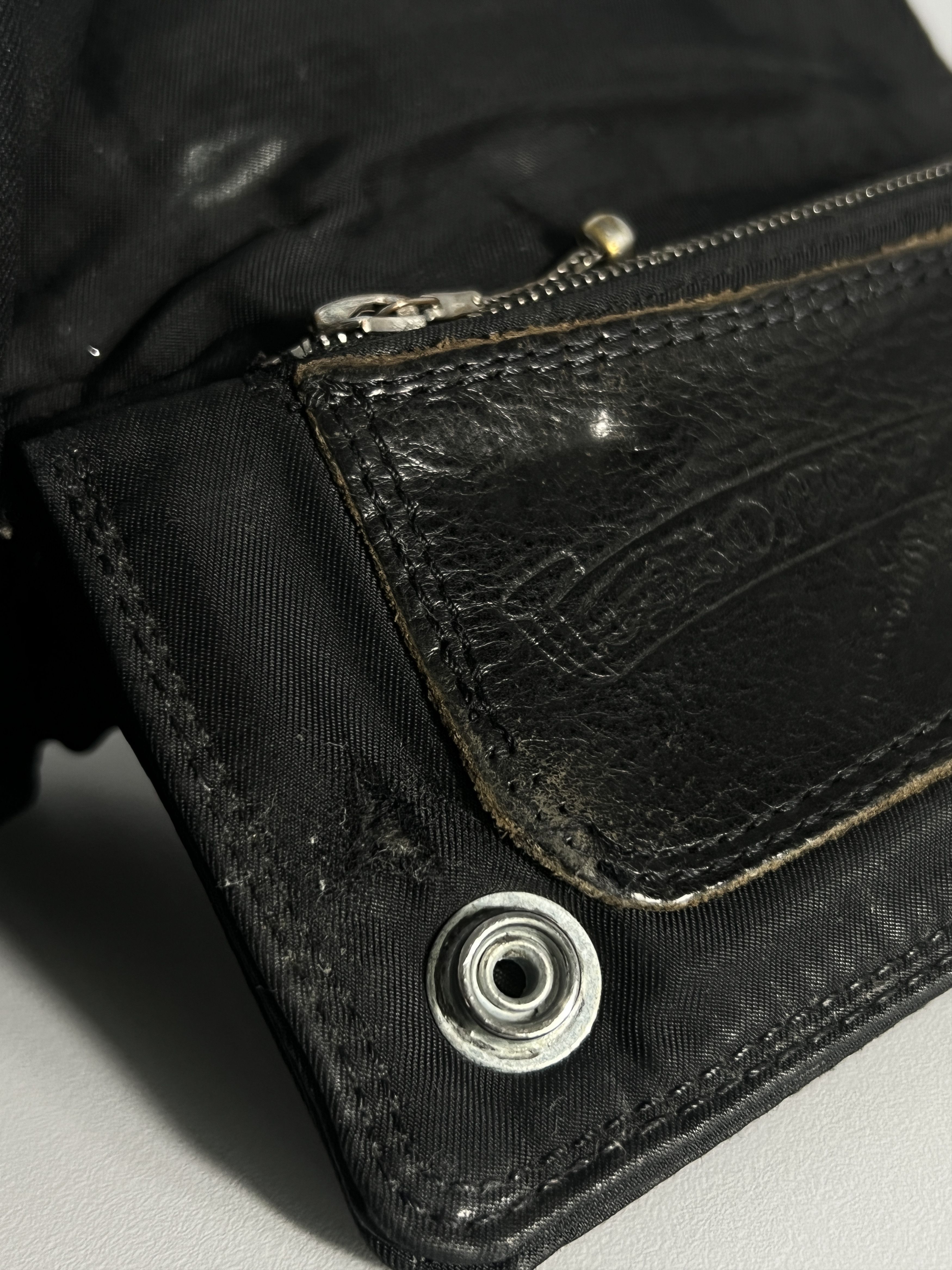 Chrome Hearts Chrome Hearts 1 Zip Nylon Snap Wallet Cross Button Black Size ONE SIZE - 7 Thumbnail