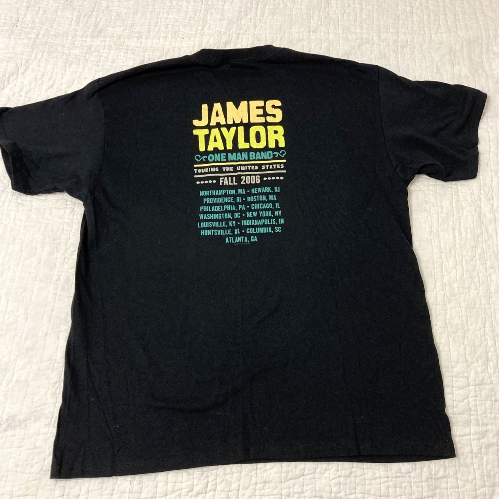 Anvil James Taylor One Man Band Spring Tour 2006 Black Concert T-Shirt Men XL Size US XXL / EU 58 / 5 - 7 Thumbnail