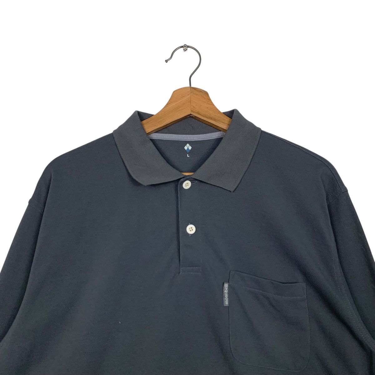 Montbell MONT-BELL Single Pocket Long Sleeve Polos Shirt #2616-C117 Size US L / EU 52-54 / 3 - 7 Thumbnail