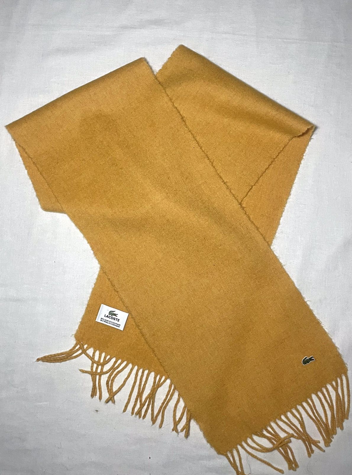 Lacoste Lacoste yellow cashmere scarf Size ONE SIZE - 4 Thumbnail