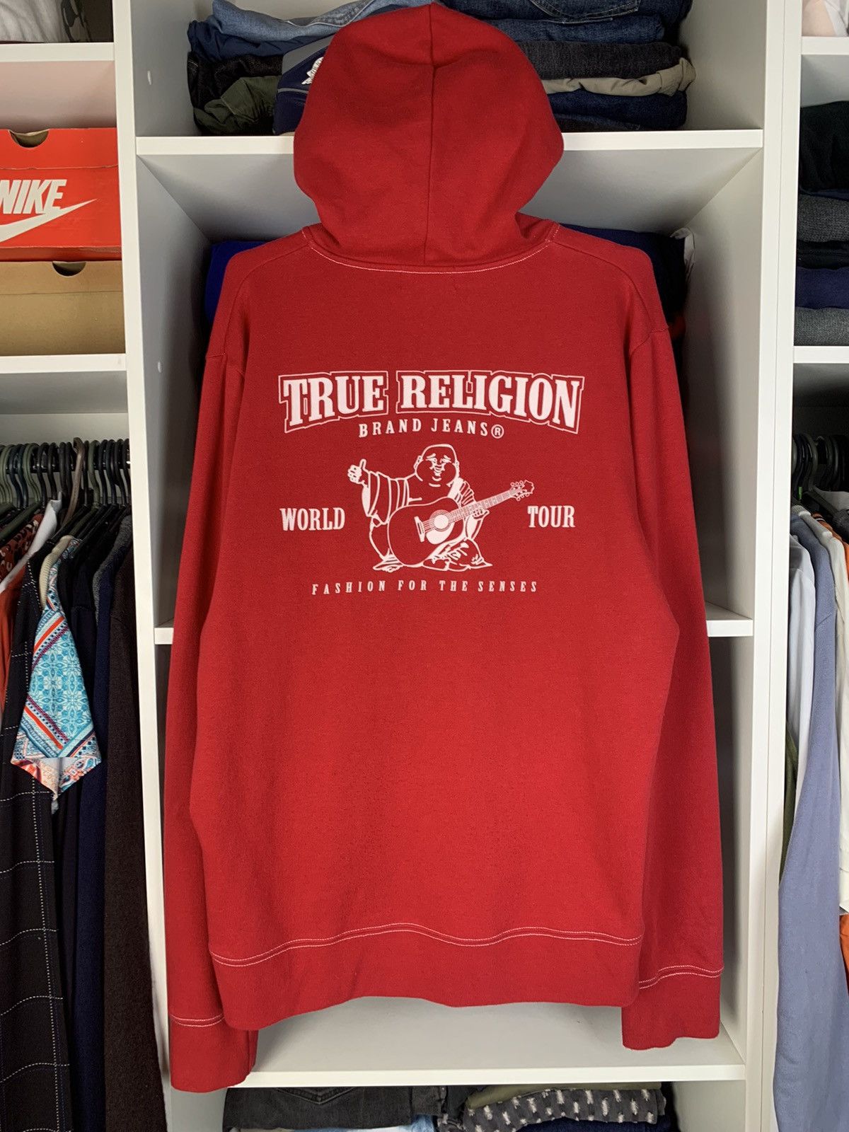 True Religion Y2K True Religion Big Logo Zip-Up Hoodie Size US XL / EU 56 / 4 - 1 Thumbnail