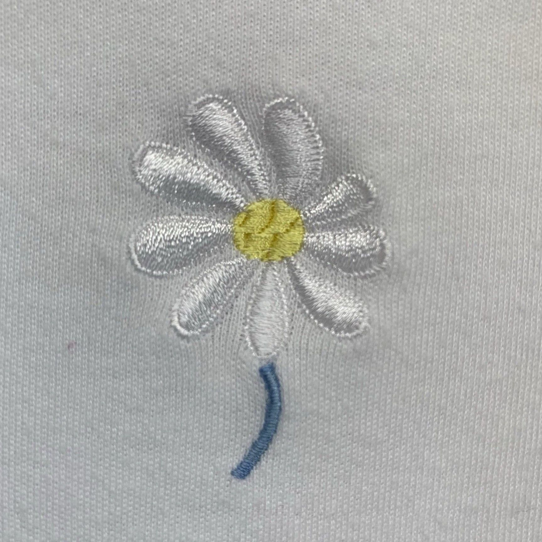 Vintage VINTAGE Needle & Thread Women’s Dress Long White Sleeveless Embroidered Daisy 80s 90s Bohemian Casual Summer Size M / US 6-8 / IT 42-44 - 4 Thumbnail