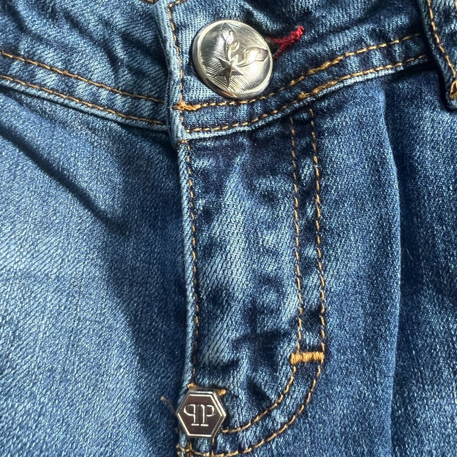 Philipp Plein Philipp Plein Blue Jeans | Size 28 Size 28" / US 6 / IT 42 - 6 Thumbnail