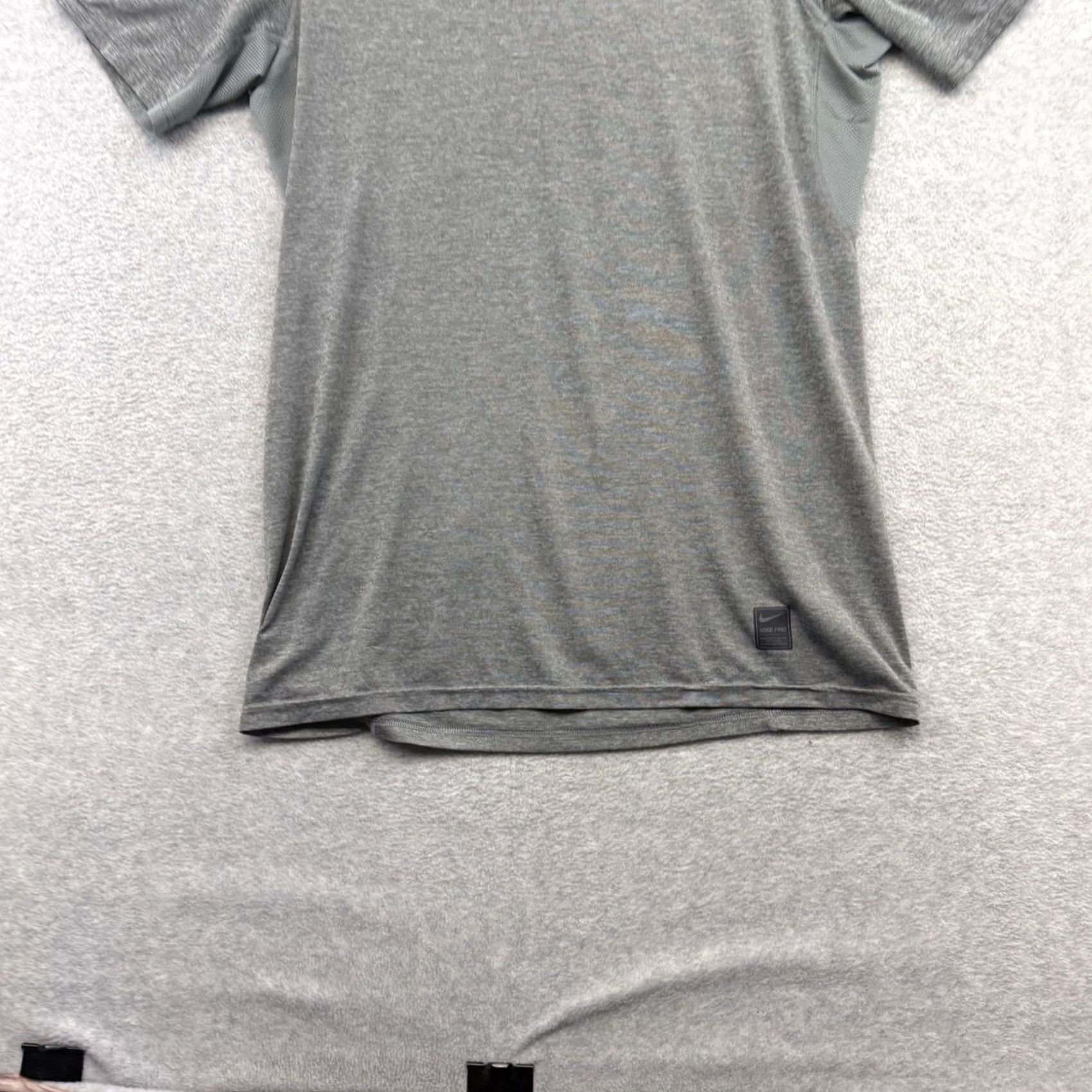Nike Nike Pro Shirt Medium Gray Dri-Fit Mens Crew Neck Short Sleeve Nike Pro Combat Polyester Spandex Logo Size US M / EU 48-50 / 2 - 2 Thumbnail