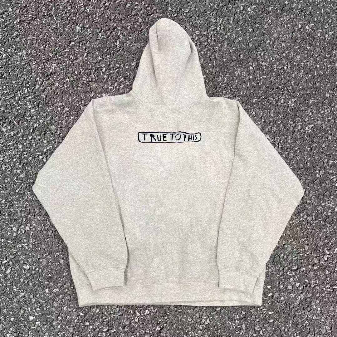 Japanese Brand Grey washed retro rainbow print hoodie y2k Size US M / EU 48-50 / 2 - 2 Thumbnail