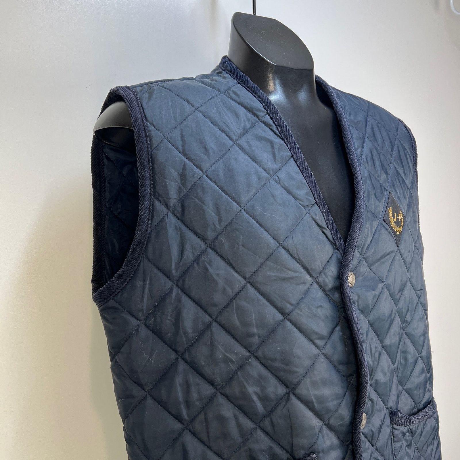 Vintage John Ferguson Quilted Vest Navy Blue Vintage Size US M / EU 48-50 / 2 - 2 Thumbnail