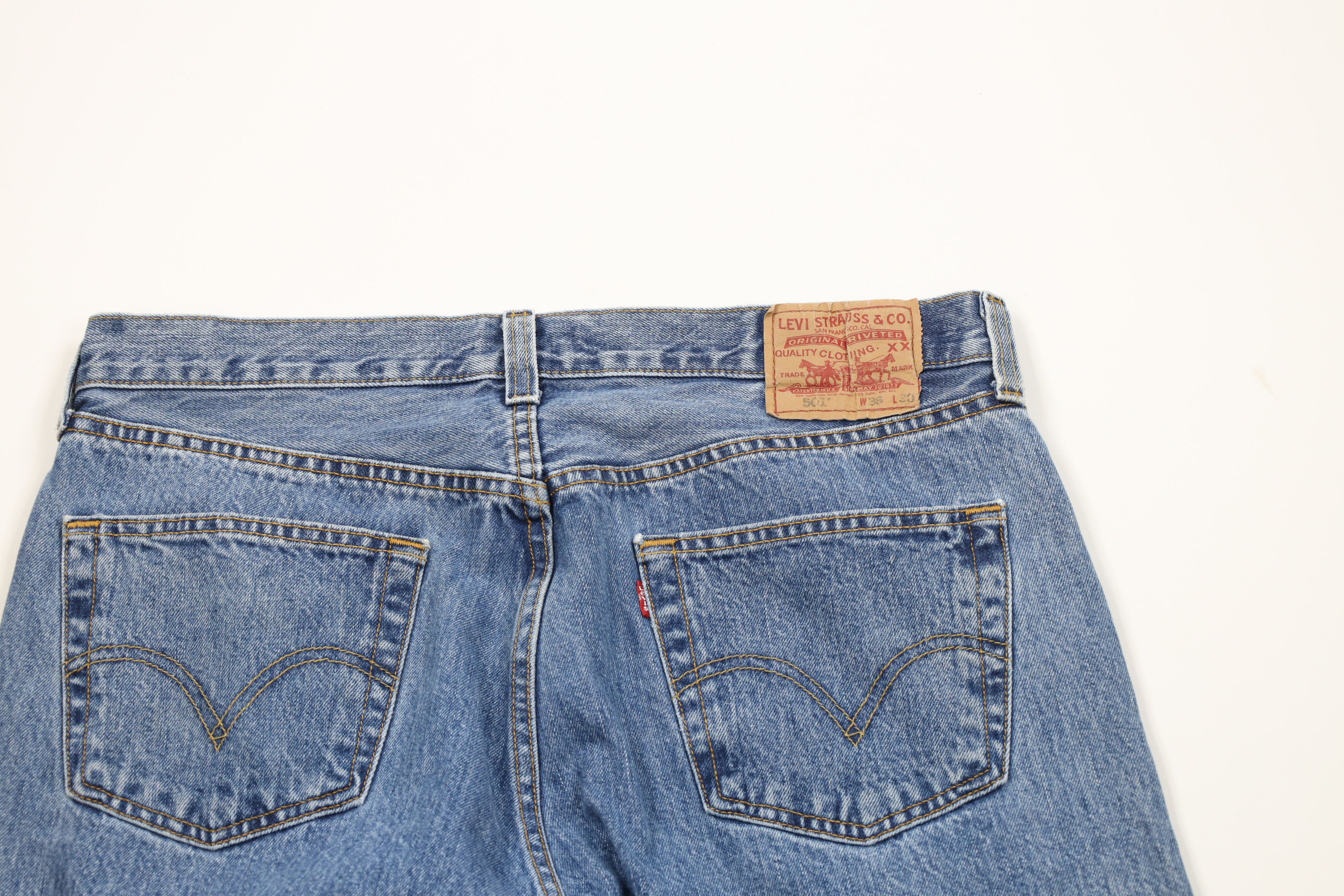 Levi's Vintage Y2K Levis 501xx Fly Original Straight Leg Jeans Size US 36 / EU 52 - 9 Thumbnail