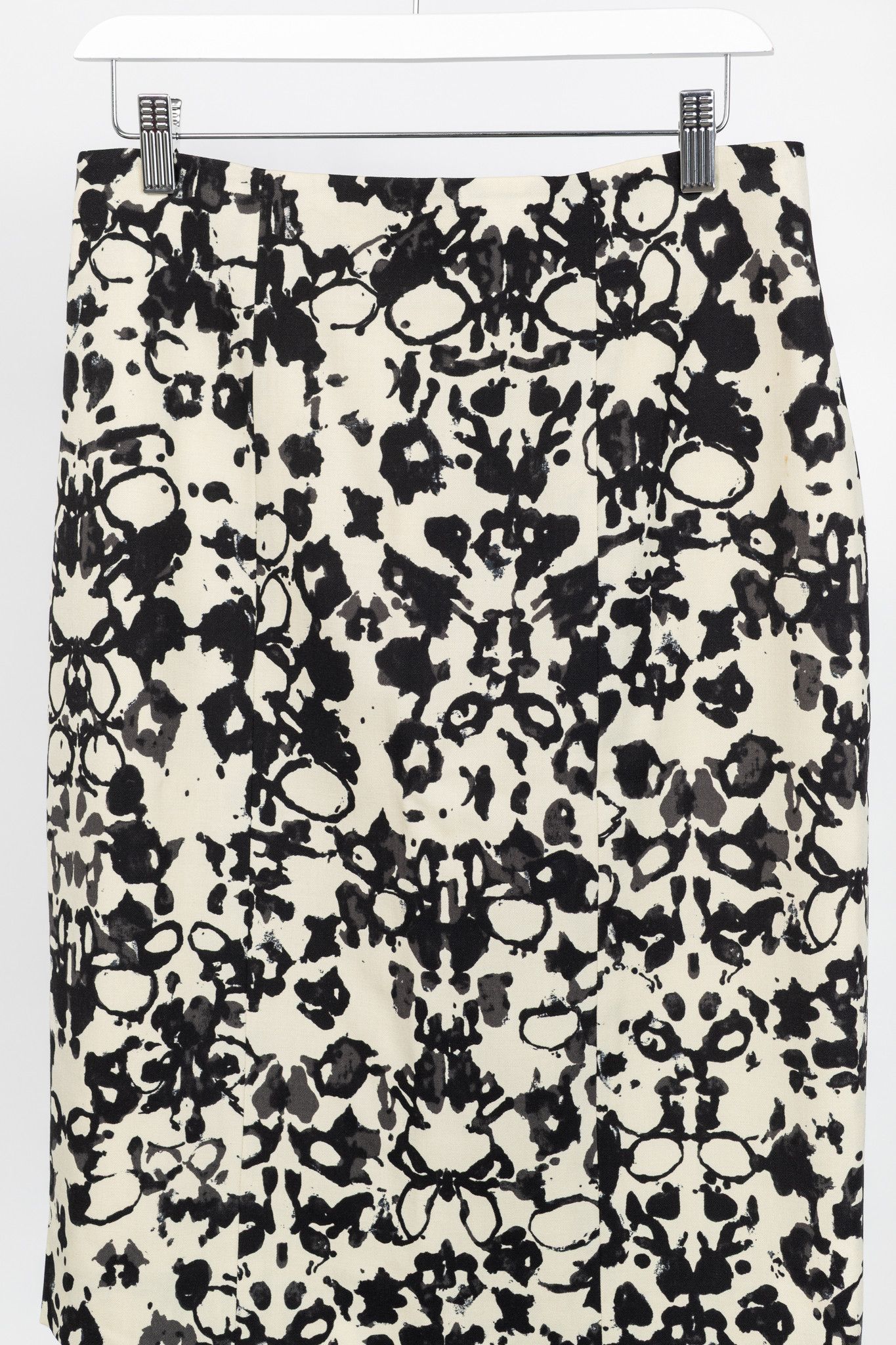 Yves Saint Laurent Yves Saint Laurent PF/08 Abstract Wool Pencil Skirt Size 28" / US 6 / IT 42 - 3 Thumbnail