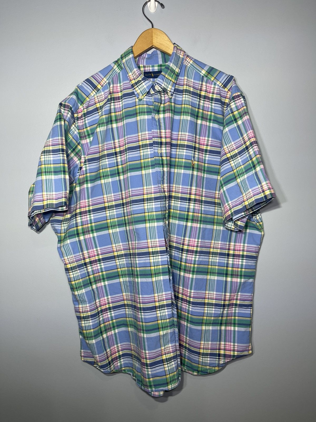 Polo Ralph Lauren Polo Ralph Lauren Plaid Oxford S/S Mulit Colored Sz 2XLT Size US XXL / EU 58 / 5 - 2 Thumbnail
