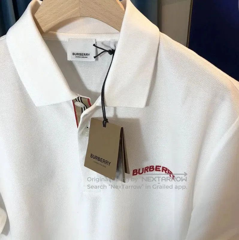 Burberry Burberry White Summer Logo Men's Polo. Size US M / EU 48-50 / 2 - 6 Thumbnail