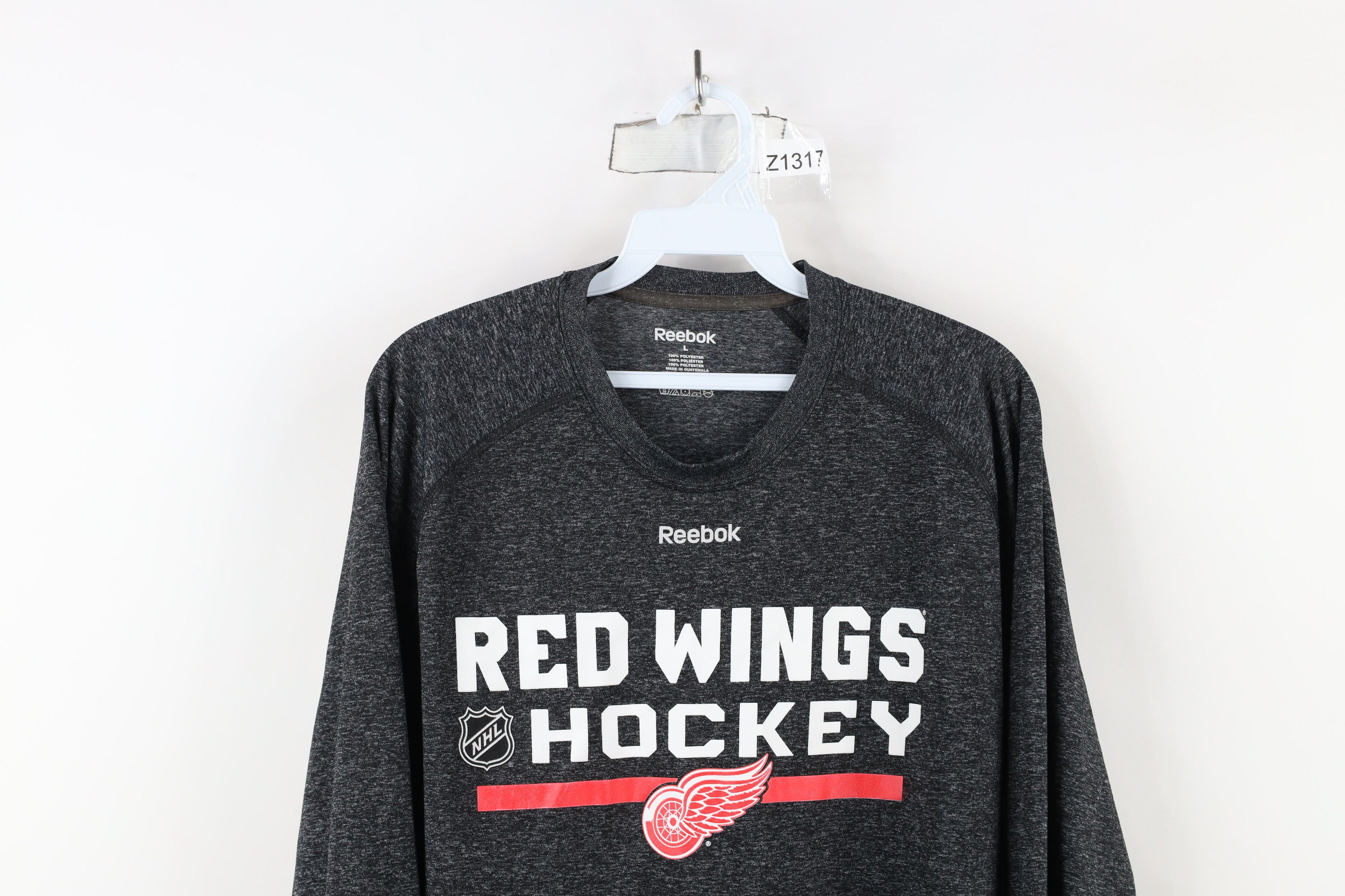 Reebok × Vintage Reebok Detroit Red Wings Hockey Long Sleeve T-Shirt Gray Size US L / EU 52-54 / 3 - 2 Thumbnail