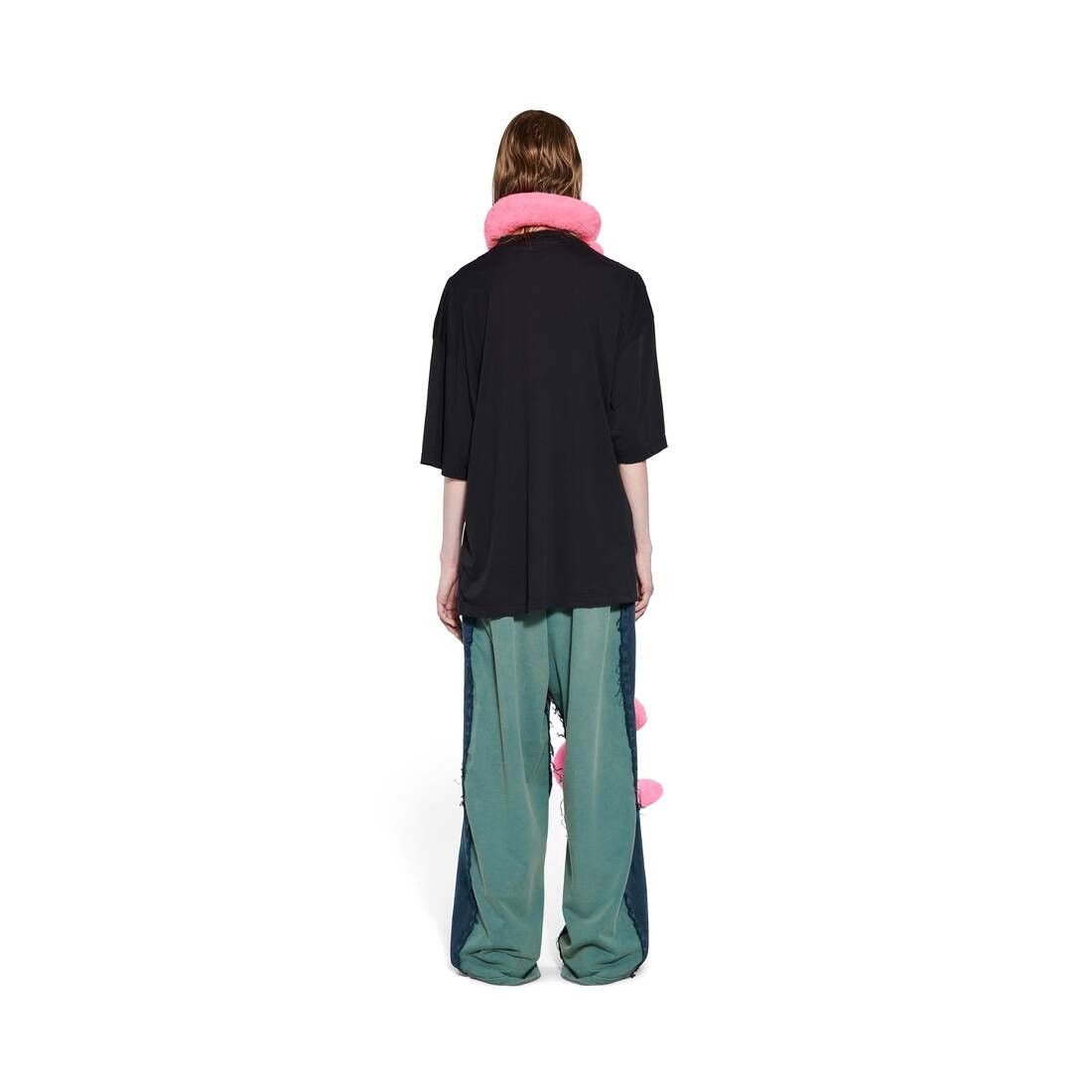 Balenciaga o1la1rc1a0325 Styling Hotline T-Shirt Large Fit in Black Size S / US 4 / IT 40 - 5 Thumbnail