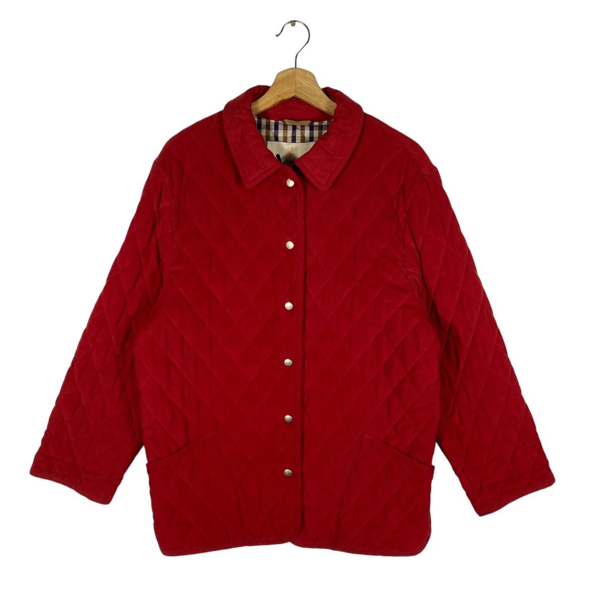 Aquascutum × Japanese Brand × Vintage Vintage Aquascutum Of London Quilted Snap Button M Size Size US M / EU 48-50 / 2 - 1 Thumbnail