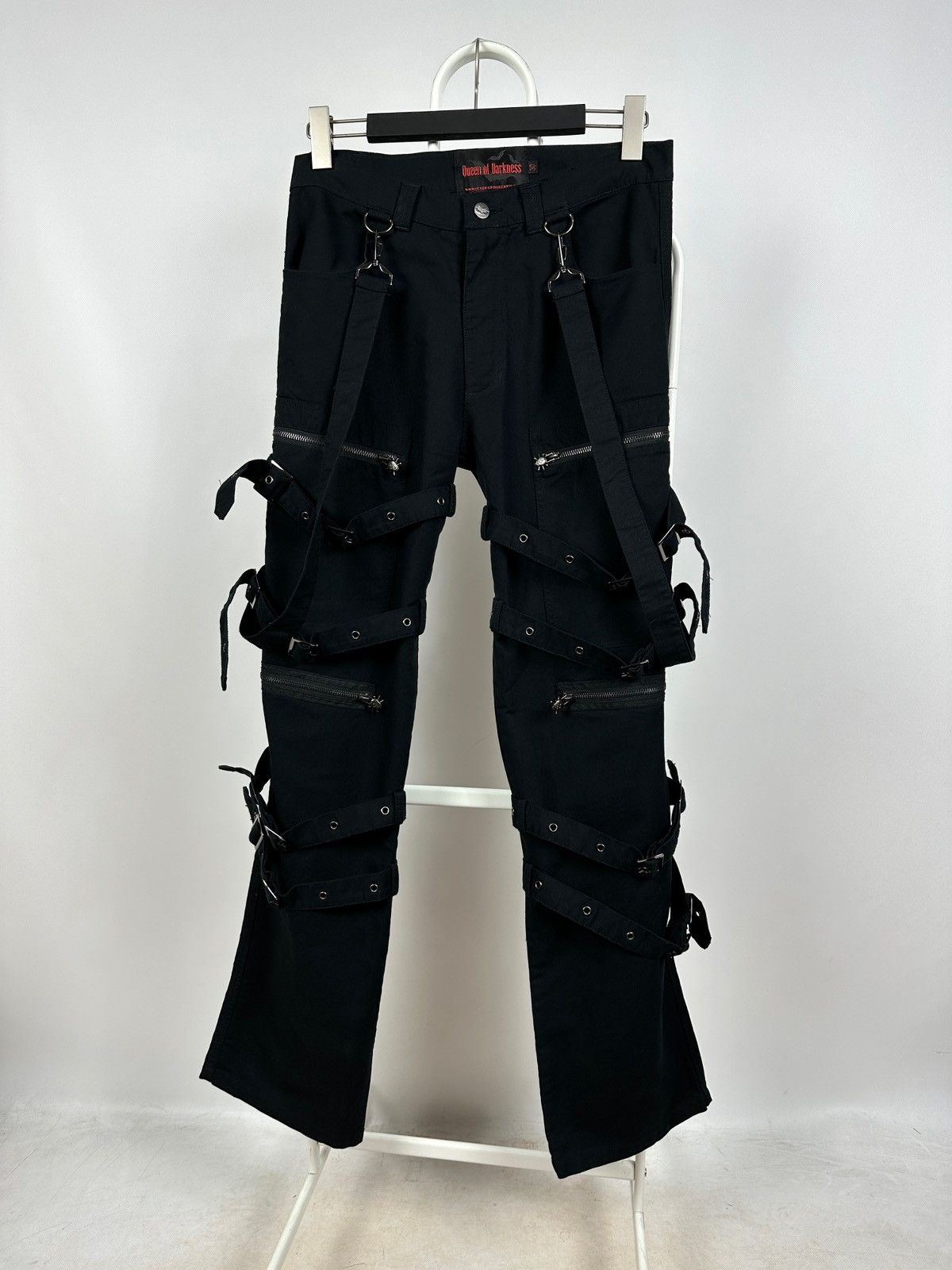 Queen Of Darkness Avant Garde Punk Goth Bondage Cargo Pants