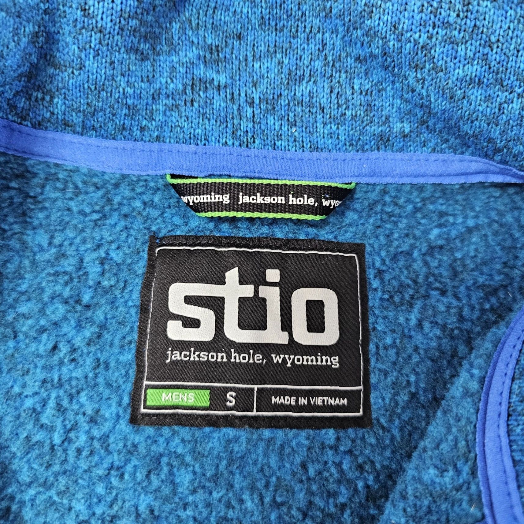 Vintage VINTAGE Stio Fleece Pullover Mens Small Blue Heathered 1/4 Zip Pocket Outdoor Sweater Size US S / EU 44-46 / 1 - 3 Thumbnail
