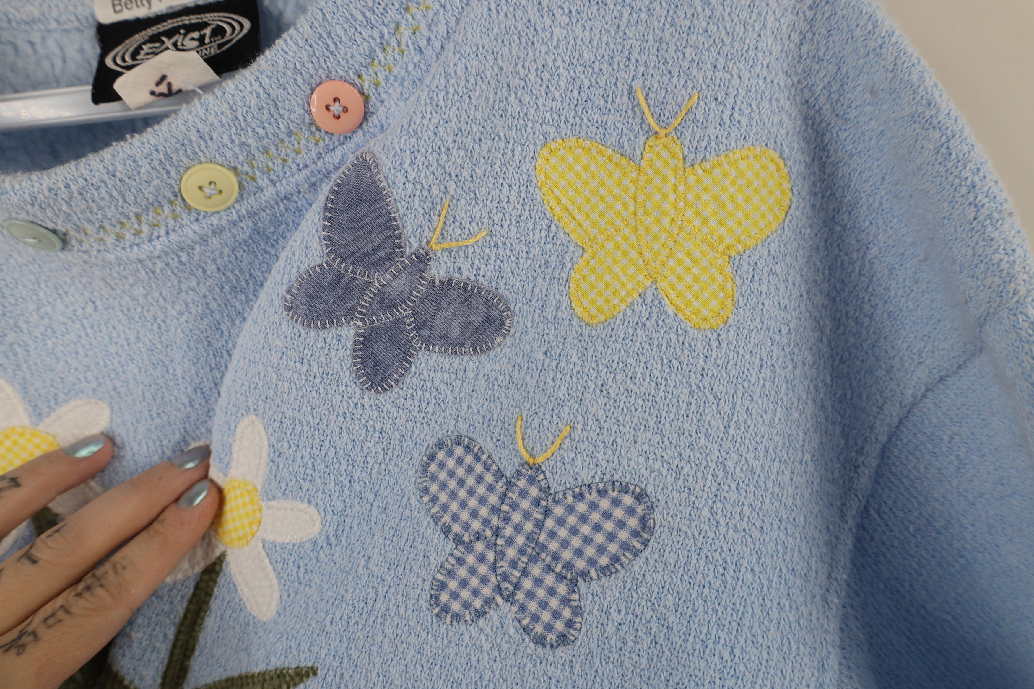 Vintage Vintage 90s Country Primitive Flower Bird Sweatshirt USA Size L / US 10 / IT 46 - 5 Thumbnail