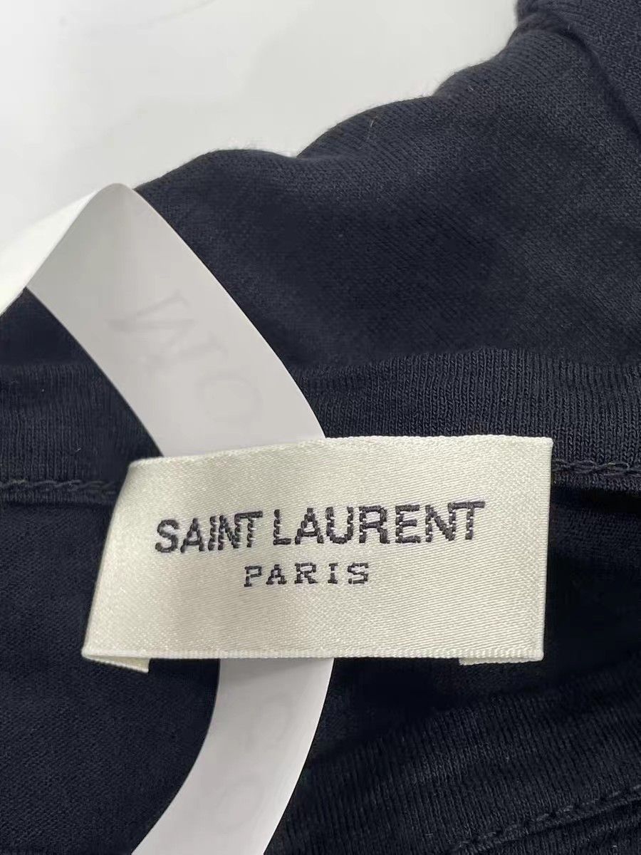 Saint Laurent Paris Saint Laurent Paris Black embroidered logo T-shirt Size US L / EU 52-54 / 3 - 2 Thumbnail