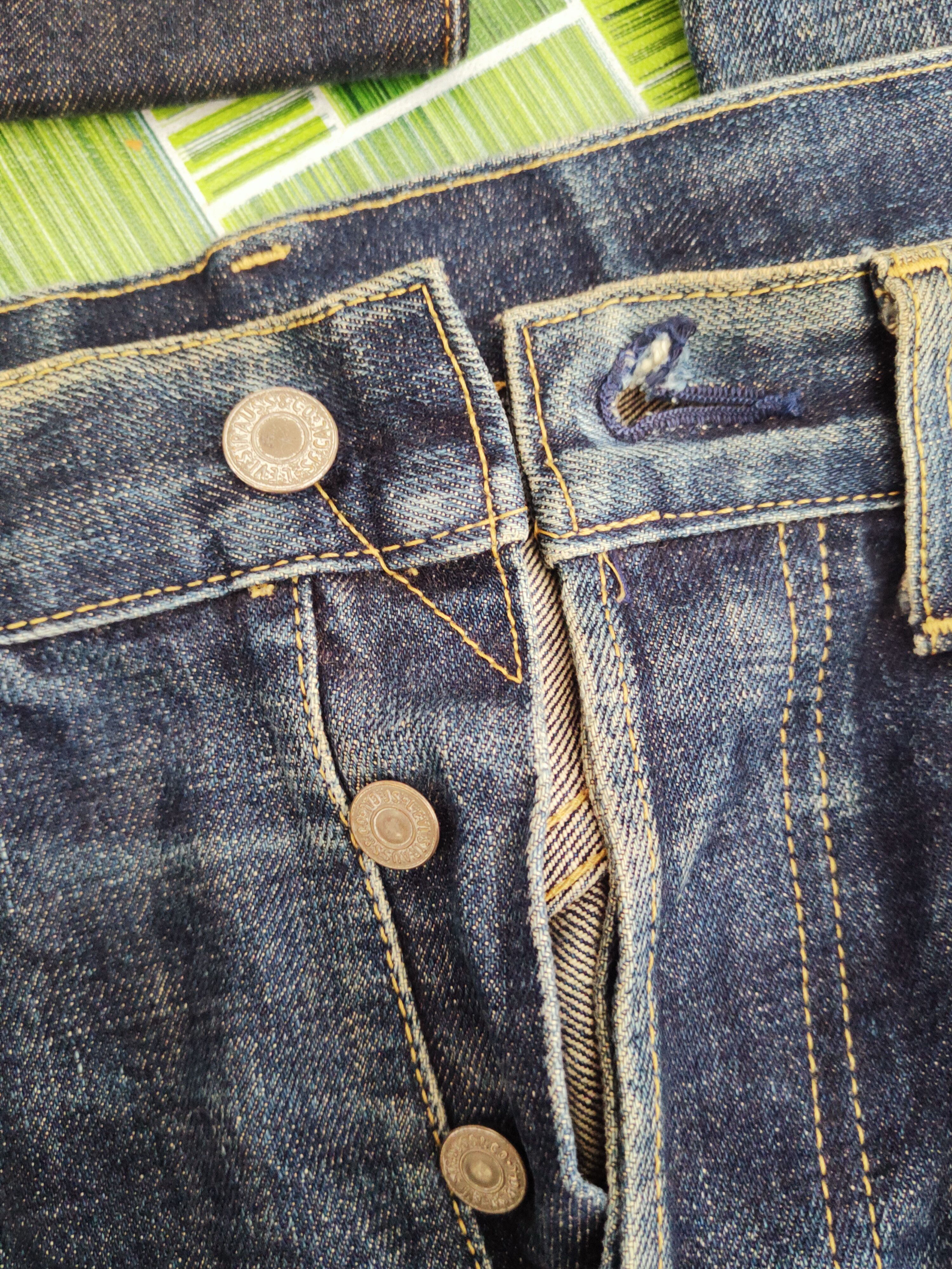 Levi's DL Levi's Big E selvedge Distressed Ripped Jeans #S2674 Size US 29 - 16 Thumbnail