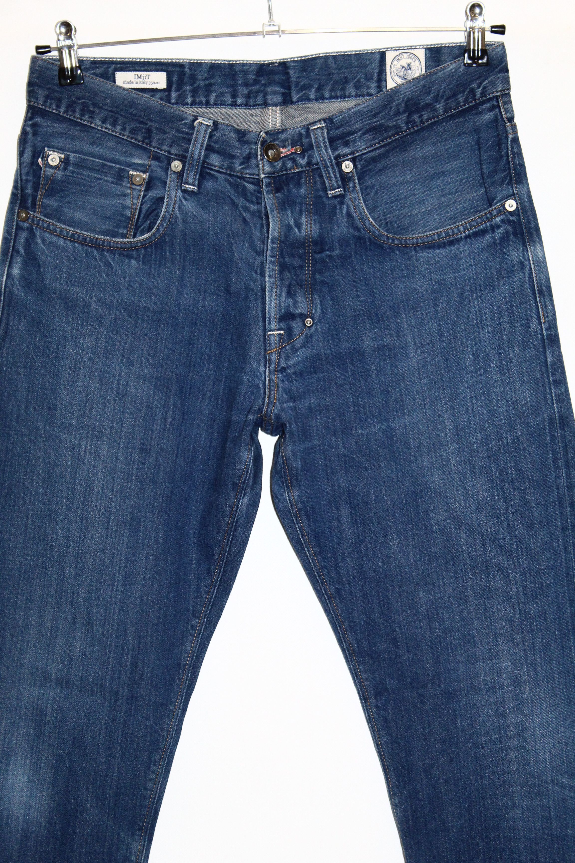 Blue Blue Japan IMjiT35020 803 F18 AGHI STRETTI 14oz selvedge natural indigo Size US 32 / EU 48 - 3 Thumbnail