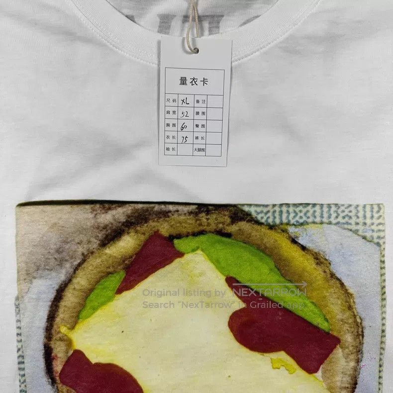 Loewe Loewe Pizza Print Pattern Back Letter Logo Short Sleeve Size US XL / EU 56 / 4 - 9 Thumbnail