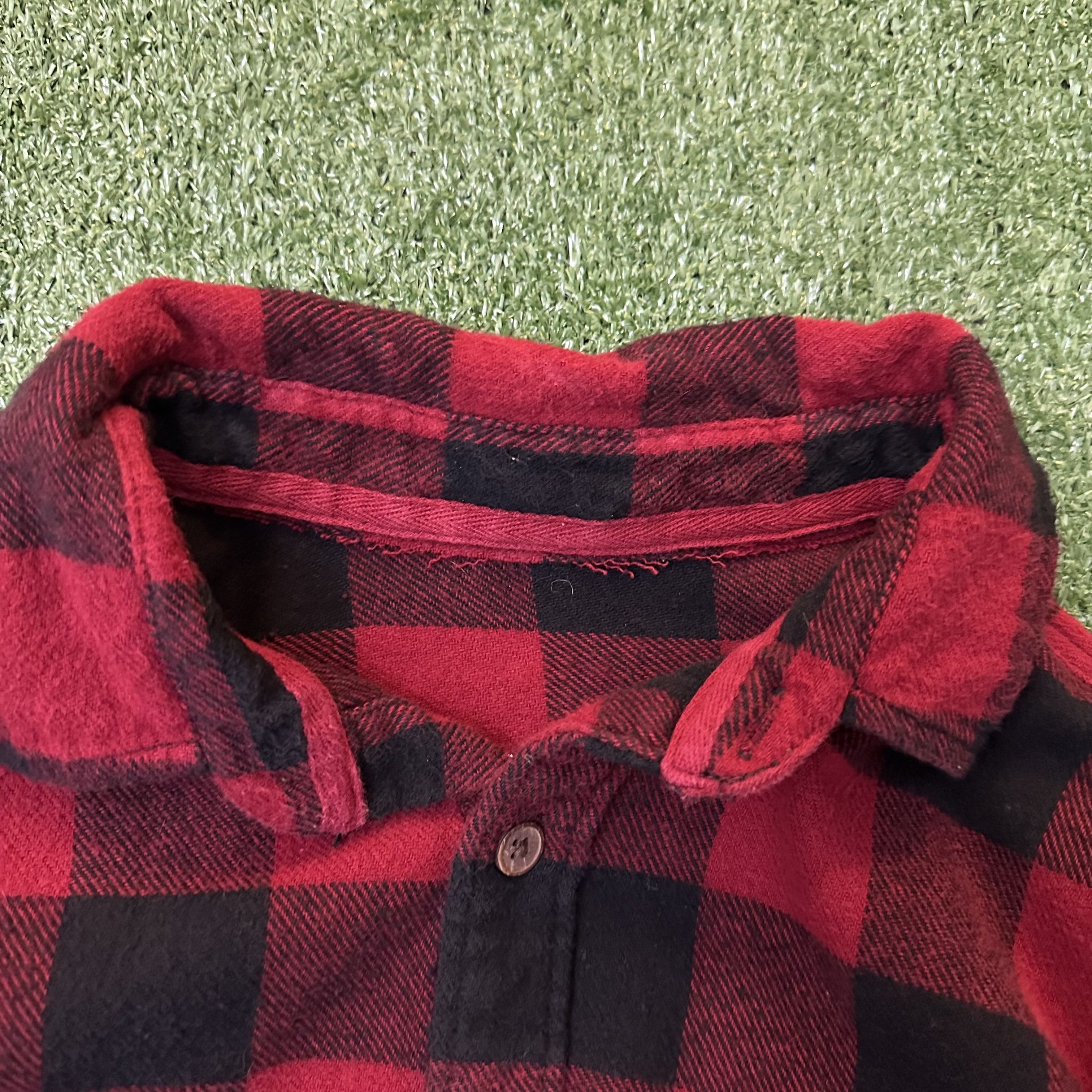 Other Red/Black Retro Plaid Patchwork Button Up Flannel Size US M / EU 48-50 / 2 - 6 Thumbnail