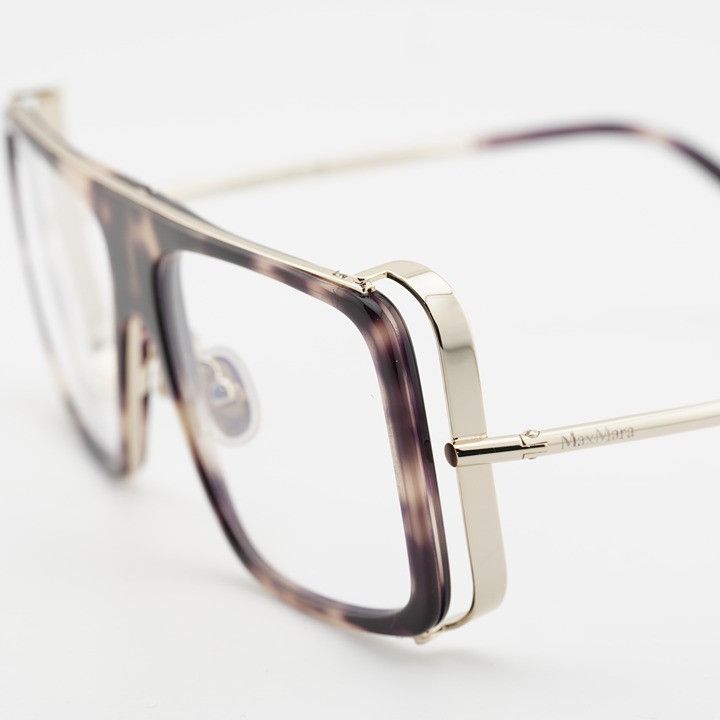 Max Mara Max Mara MM5172-B 052 Eyeglasses Havana 55mm Aviator Frame Size ONE SIZE - 2 Thumbnail