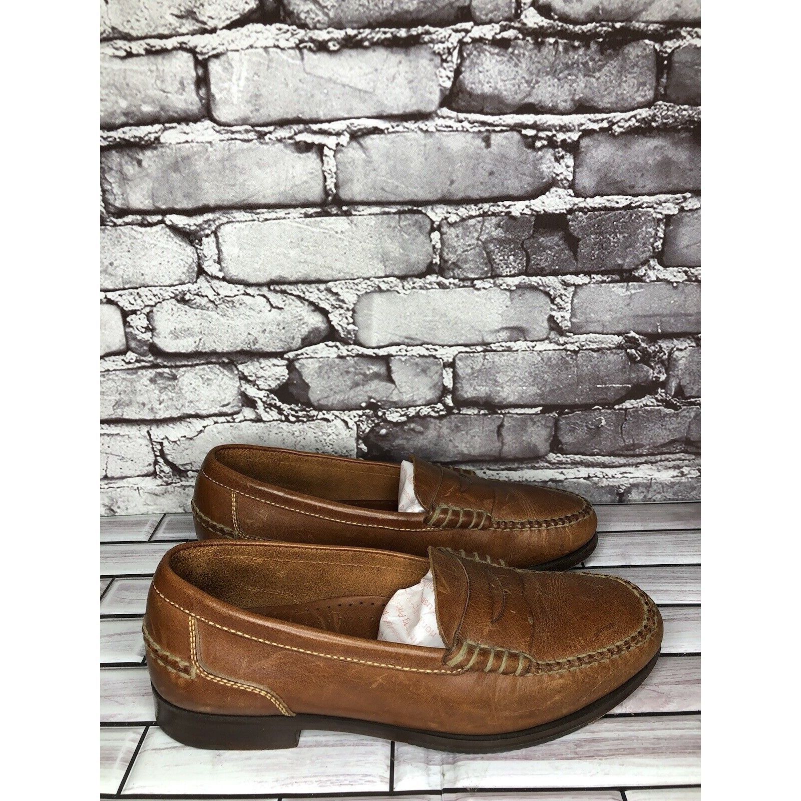 Kirkland Signature Kirkland Signature Brown Leather Penny Loafers Moc Toe Slip Size US 10 / EU 43 - 3 Thumbnail