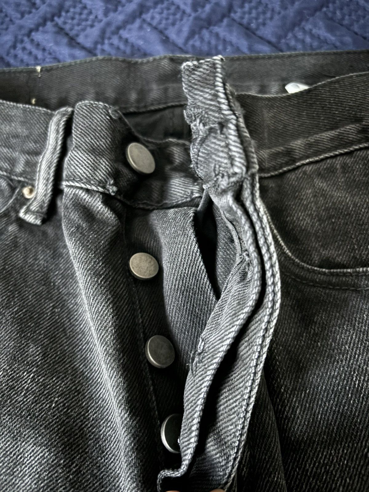 MNML MNML Black D212 Denim Jeans Distressed Size US 32 / EU 48 - 2 Thumbnail