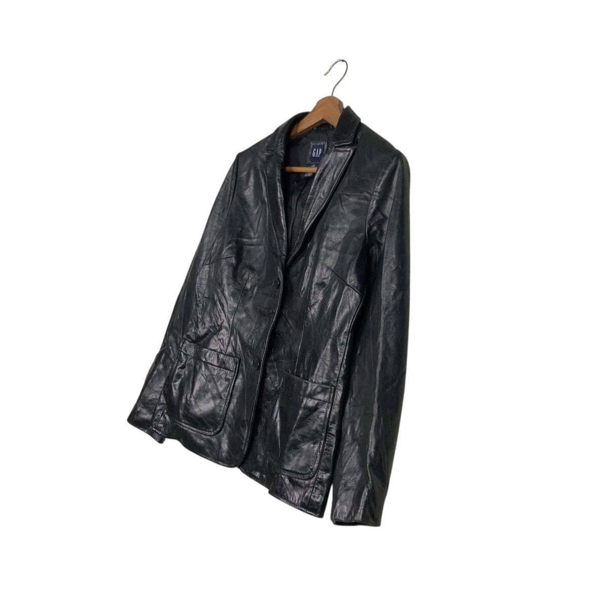 Japanese Brand 📌Rich Black Vintage Biker Leather Jacket Gap Issey Miyake Size US XS / EU 42 / 0 - 3 Thumbnail
