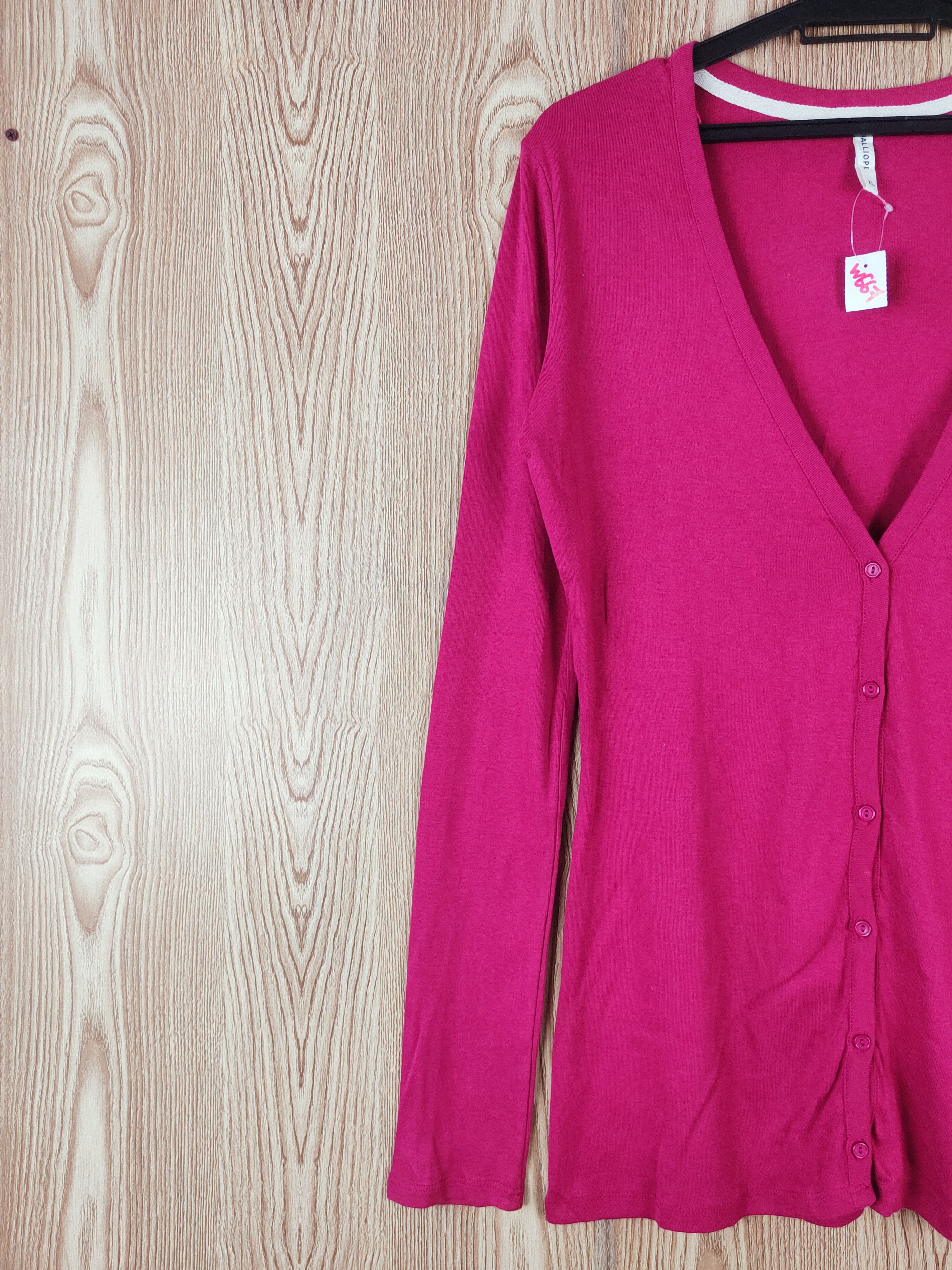 Japanese Brand × Vintage Calliope Dark Pink Cardigan knitwear #W667 Size XL / US 12-14 / IT 48-50 - 3 Thumbnail