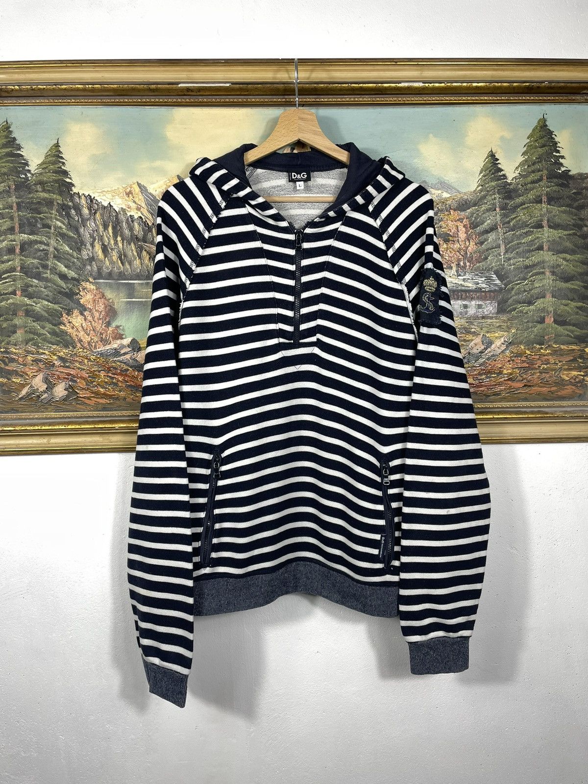 Dolce&Gabbana 1/3 Half Zip Hoodie Pull Knitwear Retro 00s