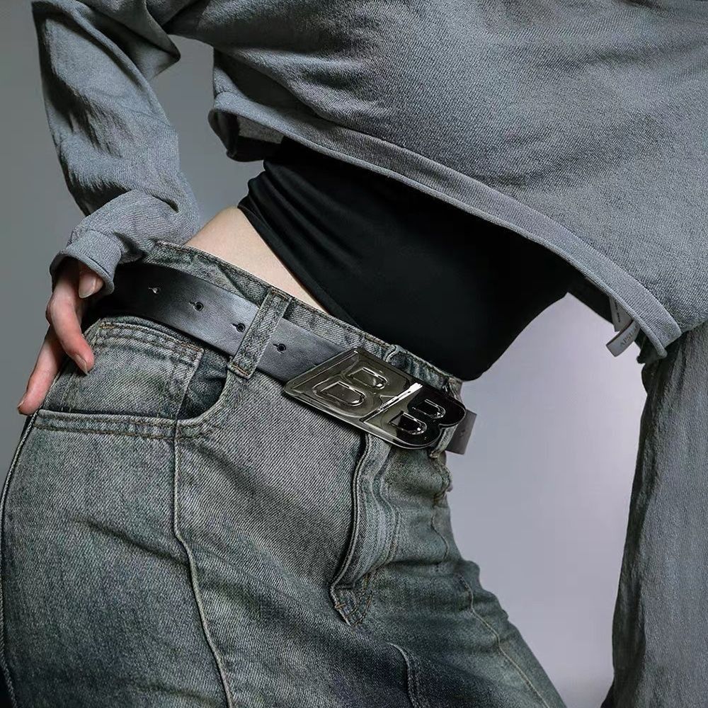 Designer Crazy Vintage Belt Riveted Belts Menswear Accessories Size ONE SIZE - 5 Thumbnail