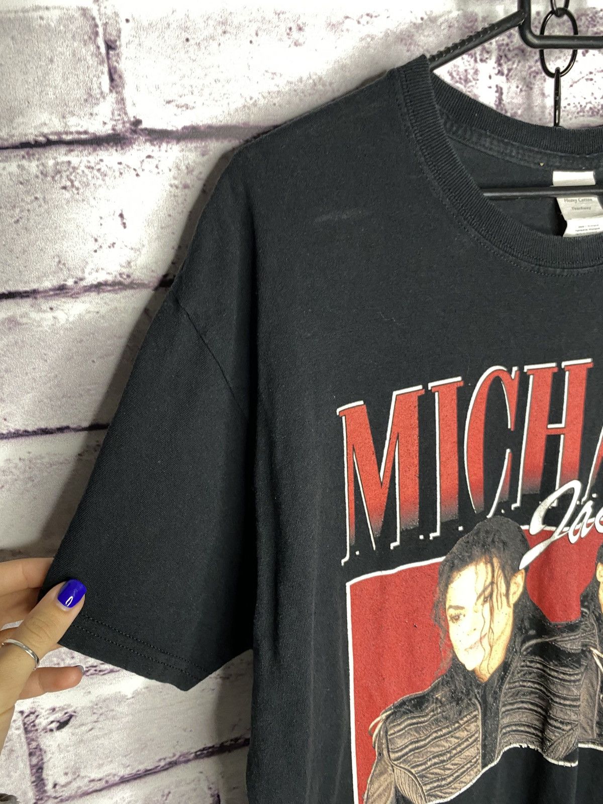 Michael Jackson Men's Vintage T-Shirt Michael Jackson Big Logo Y2K Tee Size US L / EU 52-54 / 3 - 3 Thumbnail