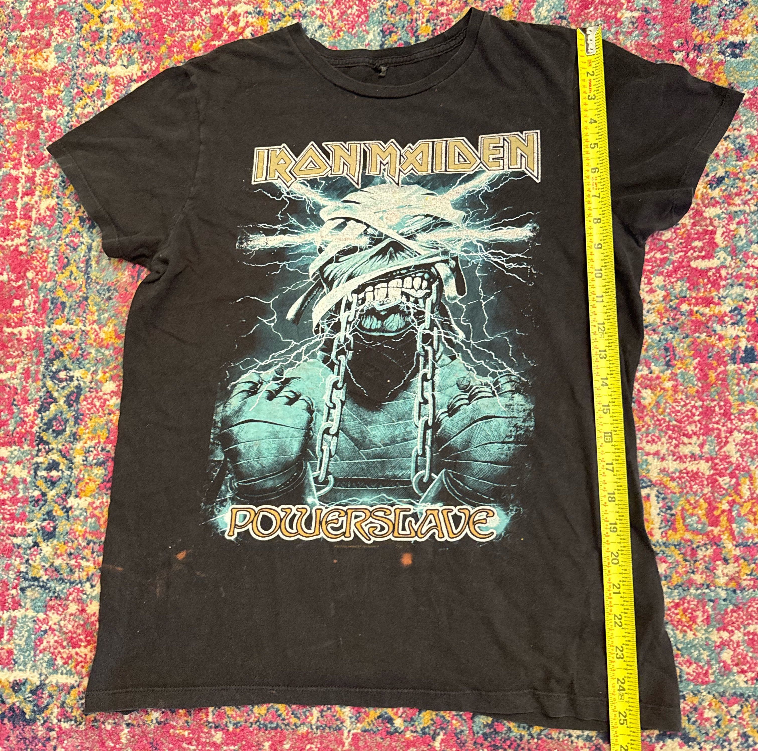 Band Tees × Iron Maiden Vintage Iron Maiden Powerslave Tee — Faded Black | Men’s Med Size US M / EU 48-50 / 2 - 4 Thumbnail