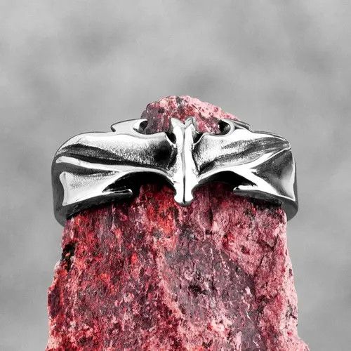 Jewelry Gothic Unique Bat Vampire Ring Size ONE SIZE - 2 Thumbnail