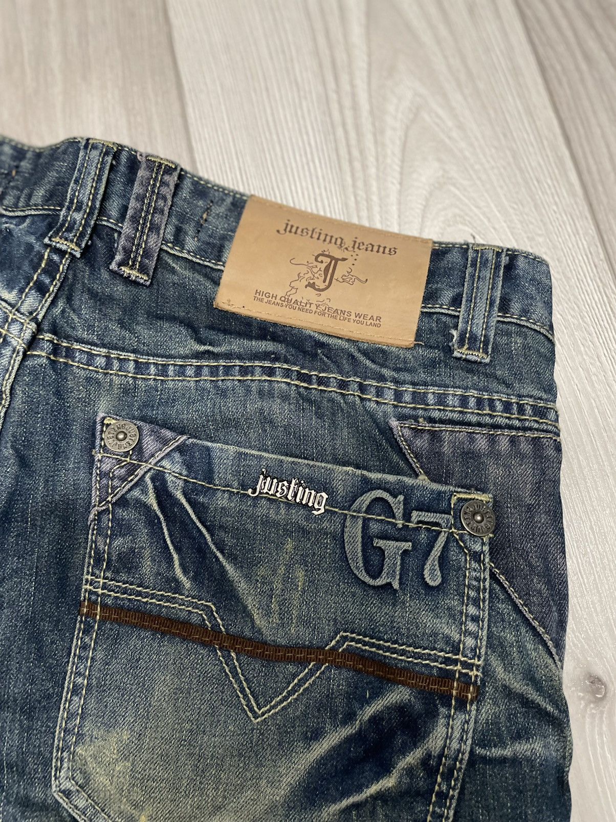 Vintage Justing Jeans Avant garde archive pants hype drill