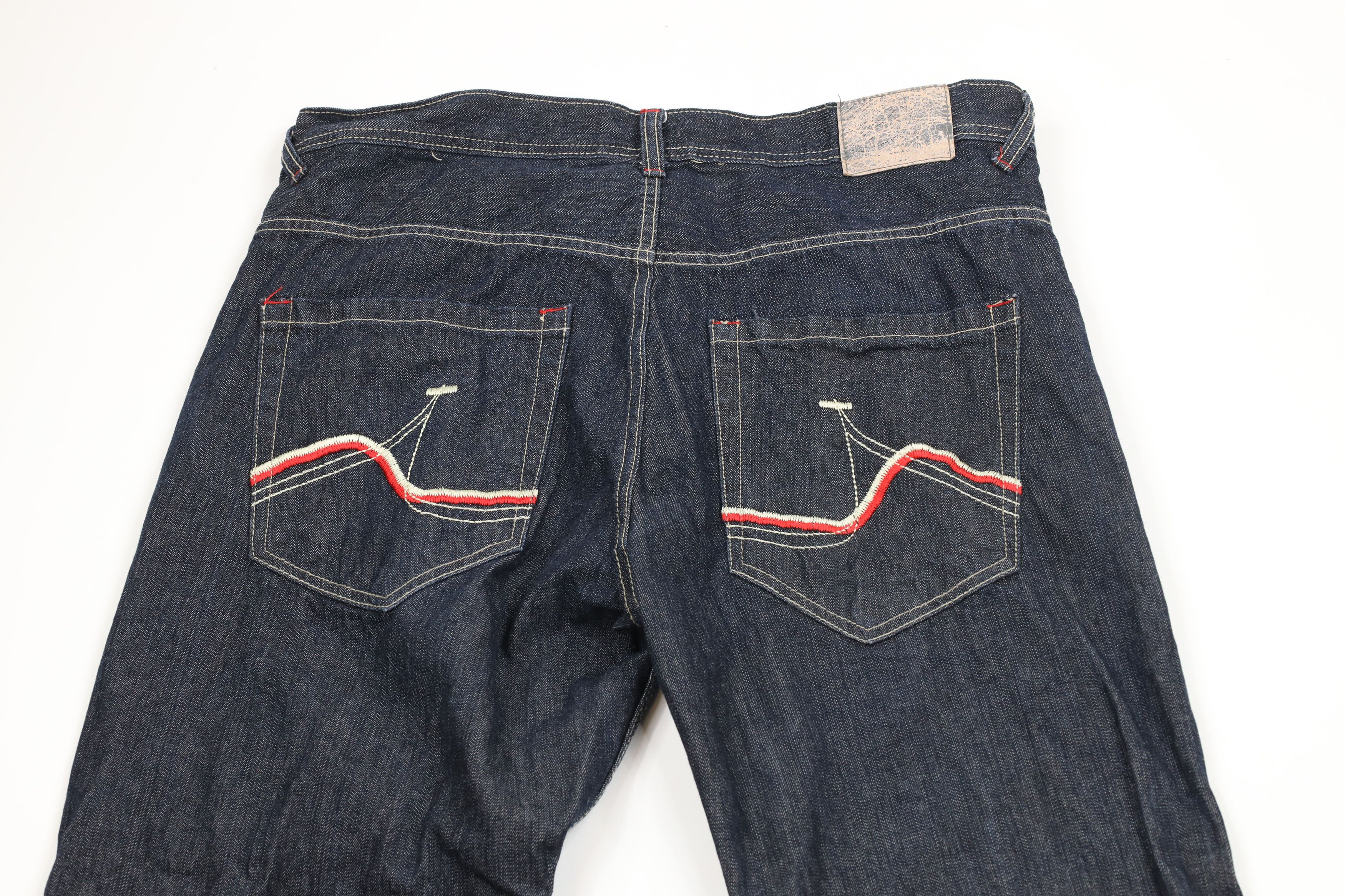 Enyce × Vintage Vintage Enyce Distressed Baggy Fit Wide Leg Denim Jeans Blue Size US 38 / EU 54 - 11 Thumbnail