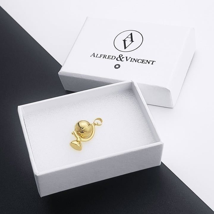 Other Globe w/ Stand Pendant 14k Yellow Gold Travel Charm Jewelry Size ONE SIZE - 3 Thumbnail