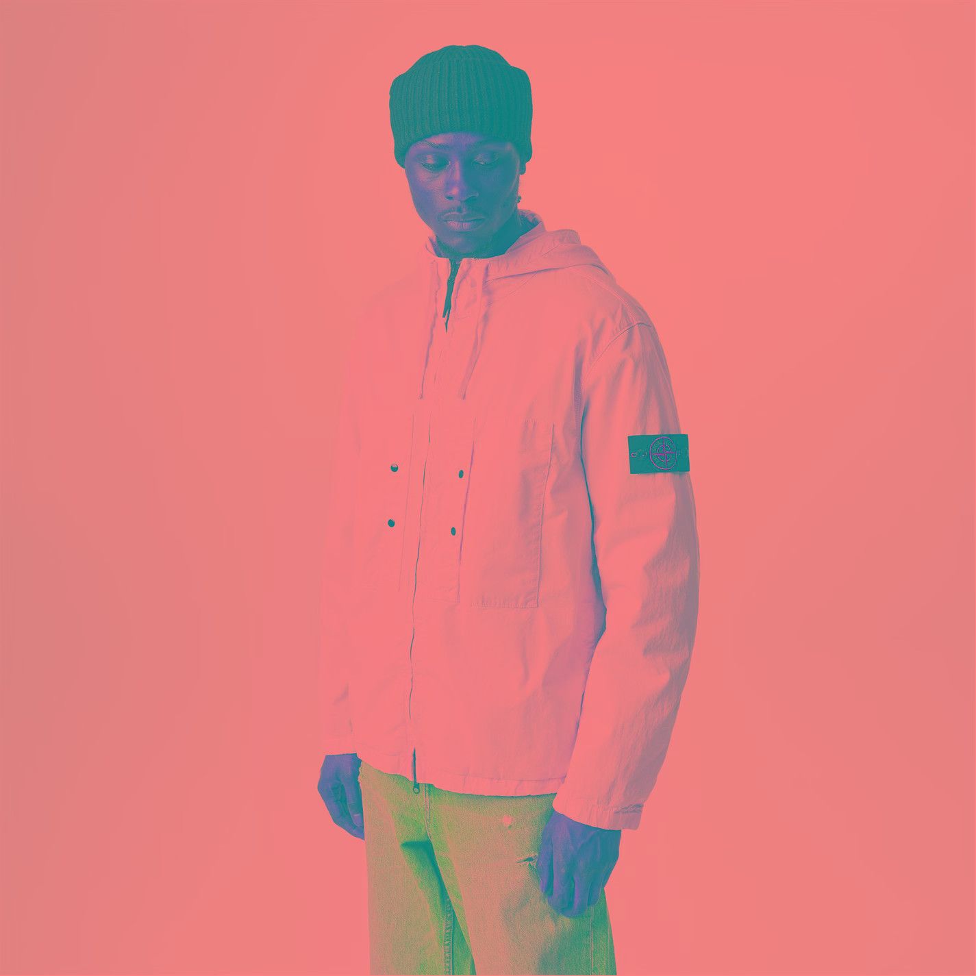 Stone Island o1g2r1mq0526 Supima Cotton Twill Hooded Jacket in Ivory Size US S / EU 44-46 / 1 - 3 Thumbnail