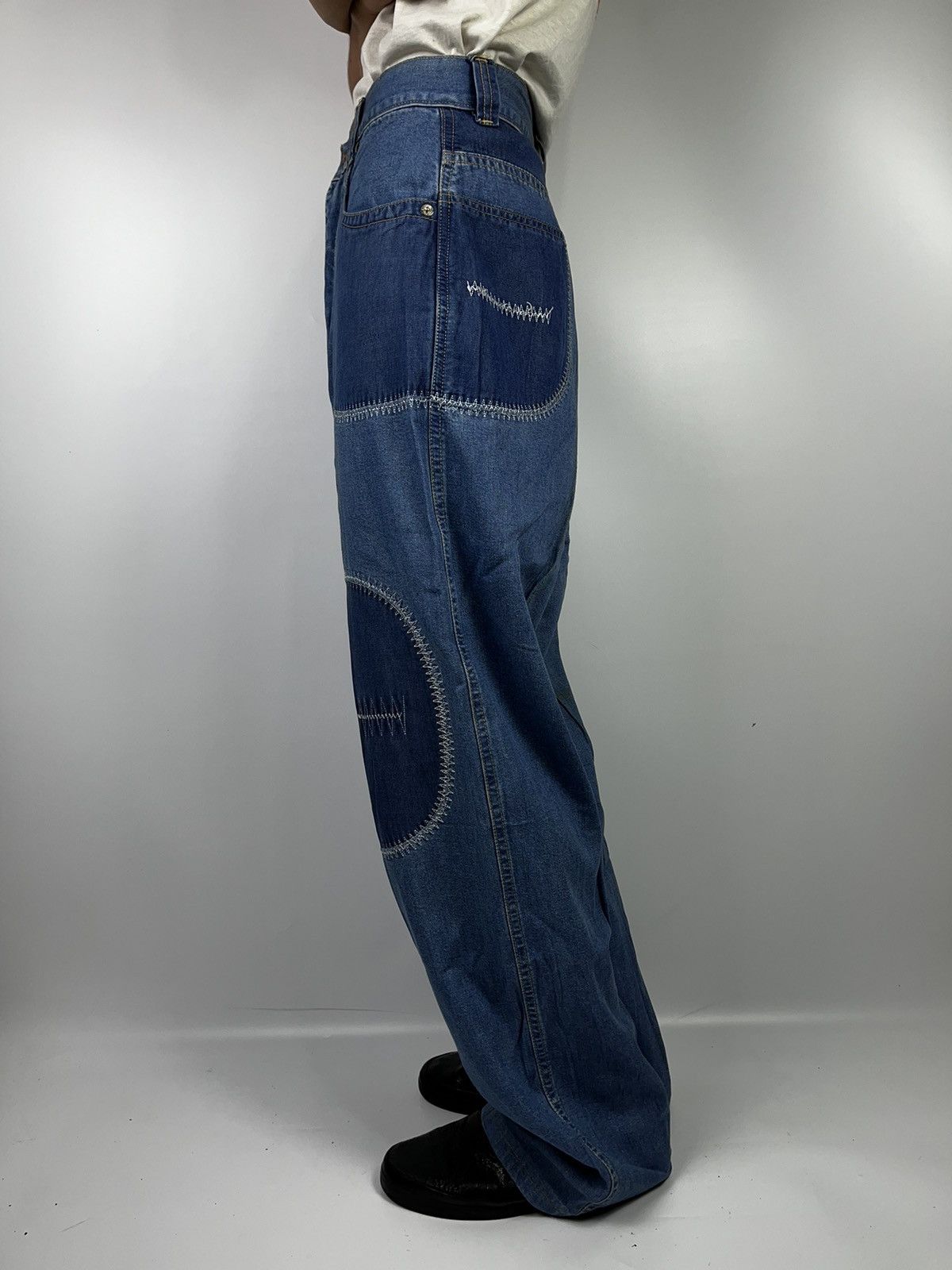 If Six Was Nine × Japanese Brand × Le Grande Bleu (L.G.B.) kapital style loose jeans pant lanpaoshyr japanese brand Size US 27 - 14 Thumbnail