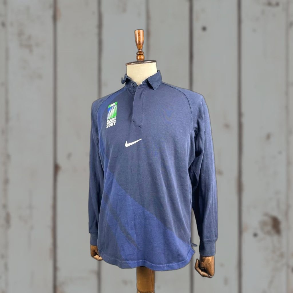 Nike Nike Mens Polo Shirt Rugby World Cup 2007 Vintage Long Sleeve Rugby Shirt Size L Blue Nike Golf Modern Classic Mens Size US L / EU 52-54 / 3 - 1 Thumbnail