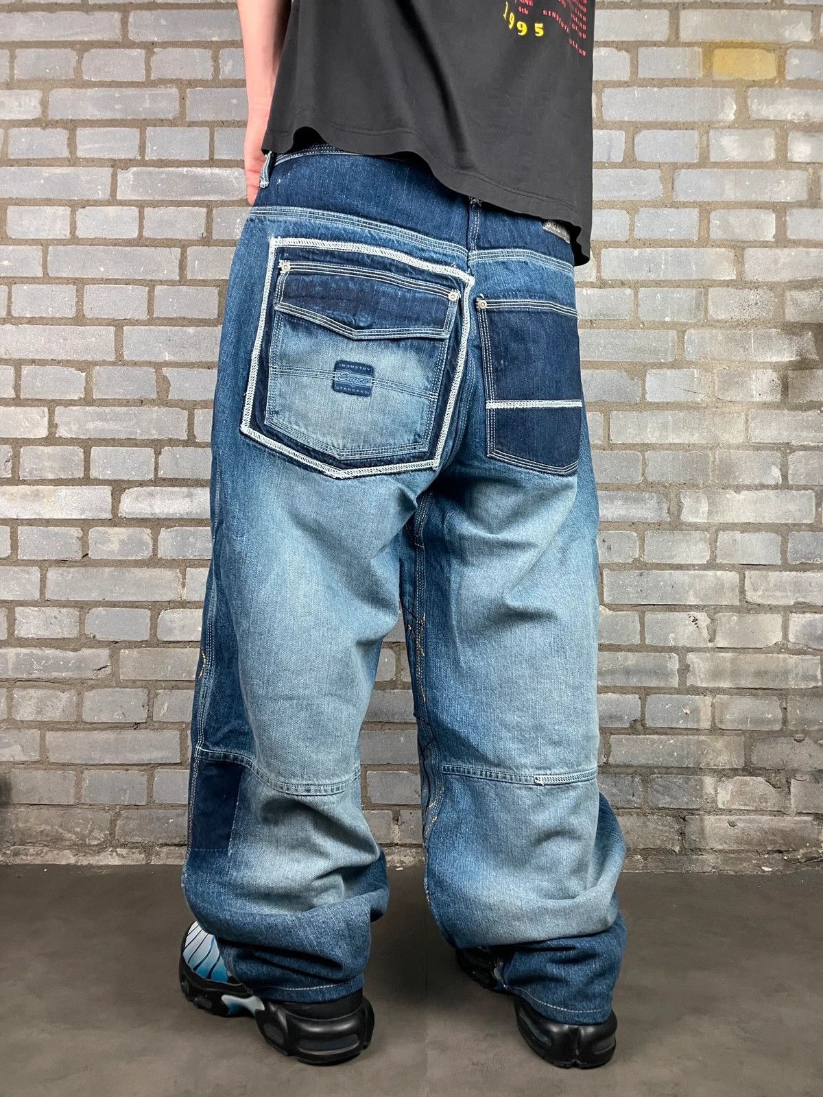 Southpole Y2K SouthPole style painted super baggy jeans Size US 33 - 5 Thumbnail