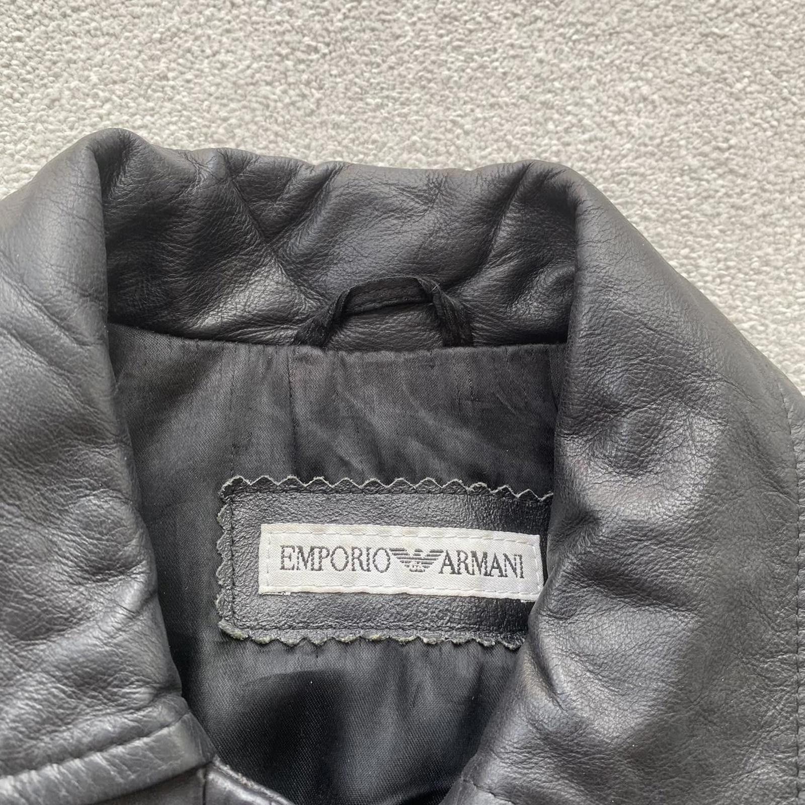 Emporio Armani Emporio Armani Calf Leather Trench Coat Overcoat Jacket Size M / US 6-8 / IT 42-44 - 7 Thumbnail