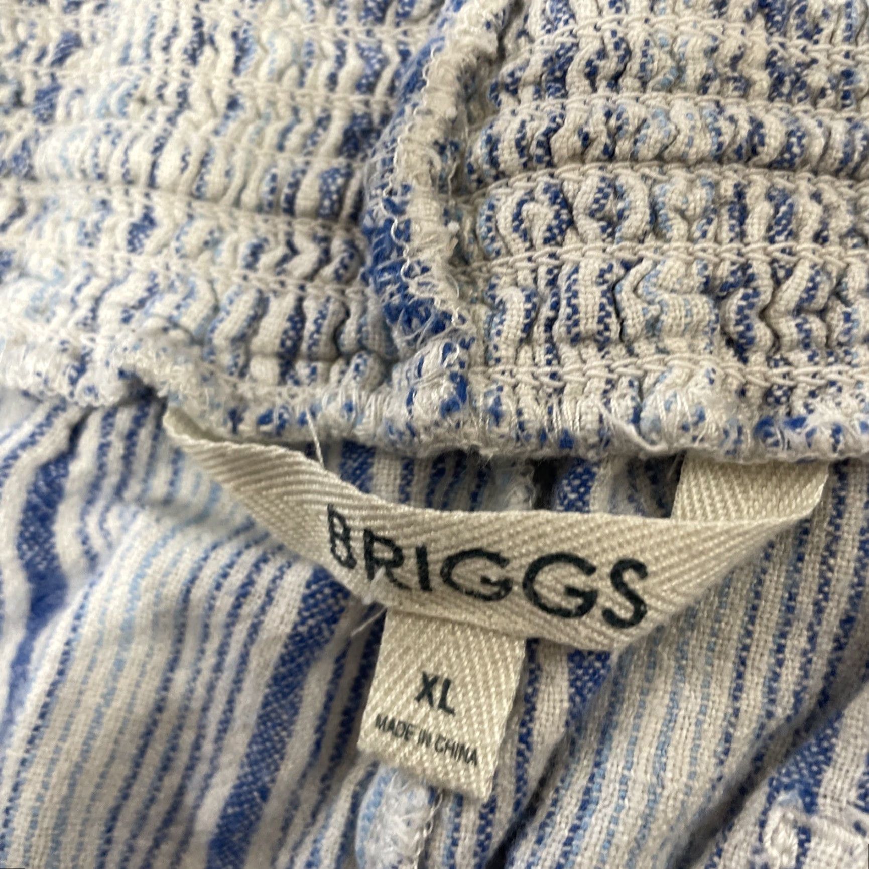 Vintage VINTAGE Briggs Light Linen Shorts Women XL Blue White Lace Drawstring Coastal Boho 36x4 Size 40" / US 18 - 5 Thumbnail