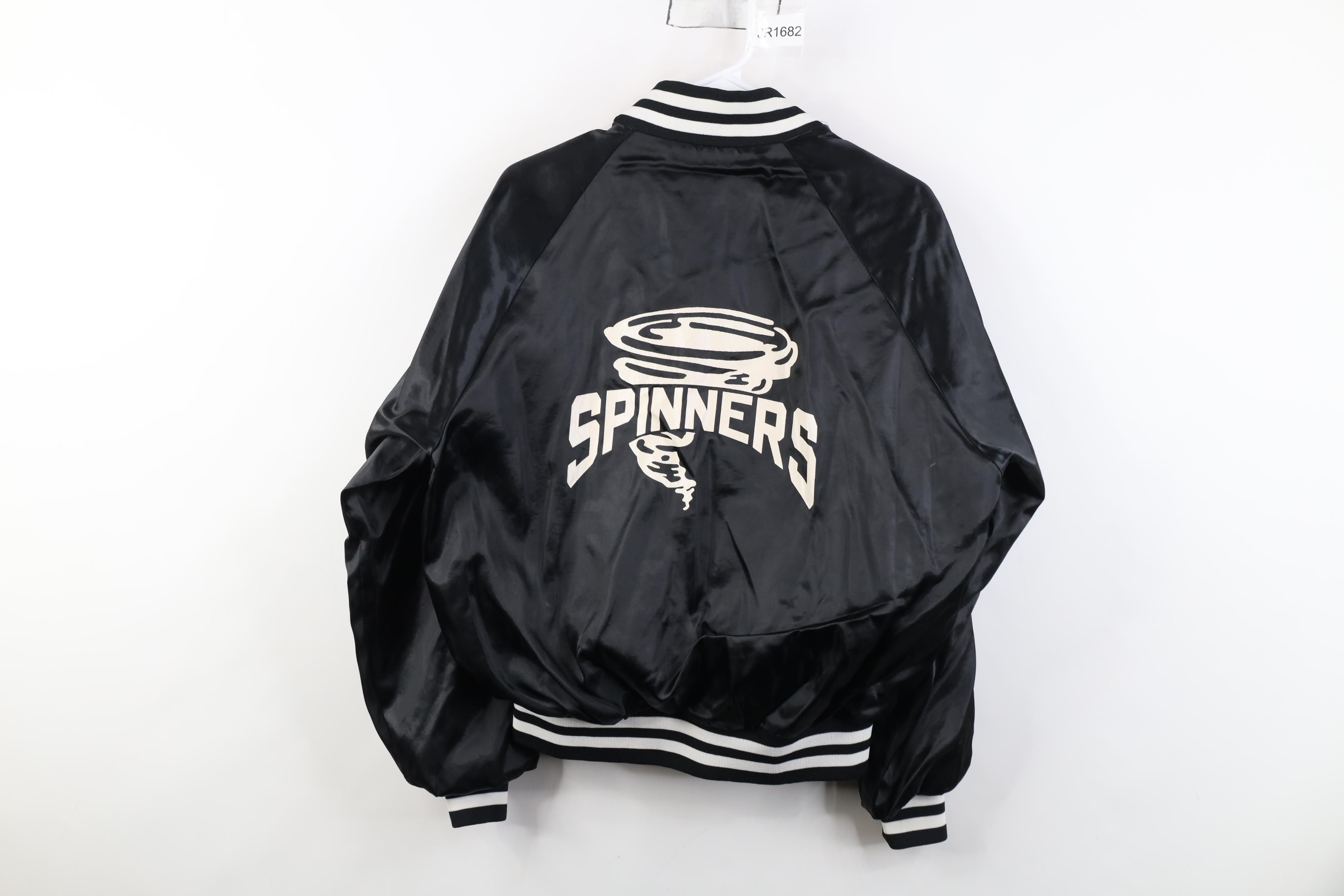 Vintage Vintage 80s Spinners Lined Satin Bomber Jacket USA Size M / US 6-8 / IT 42-44 - 1 Thumbnail