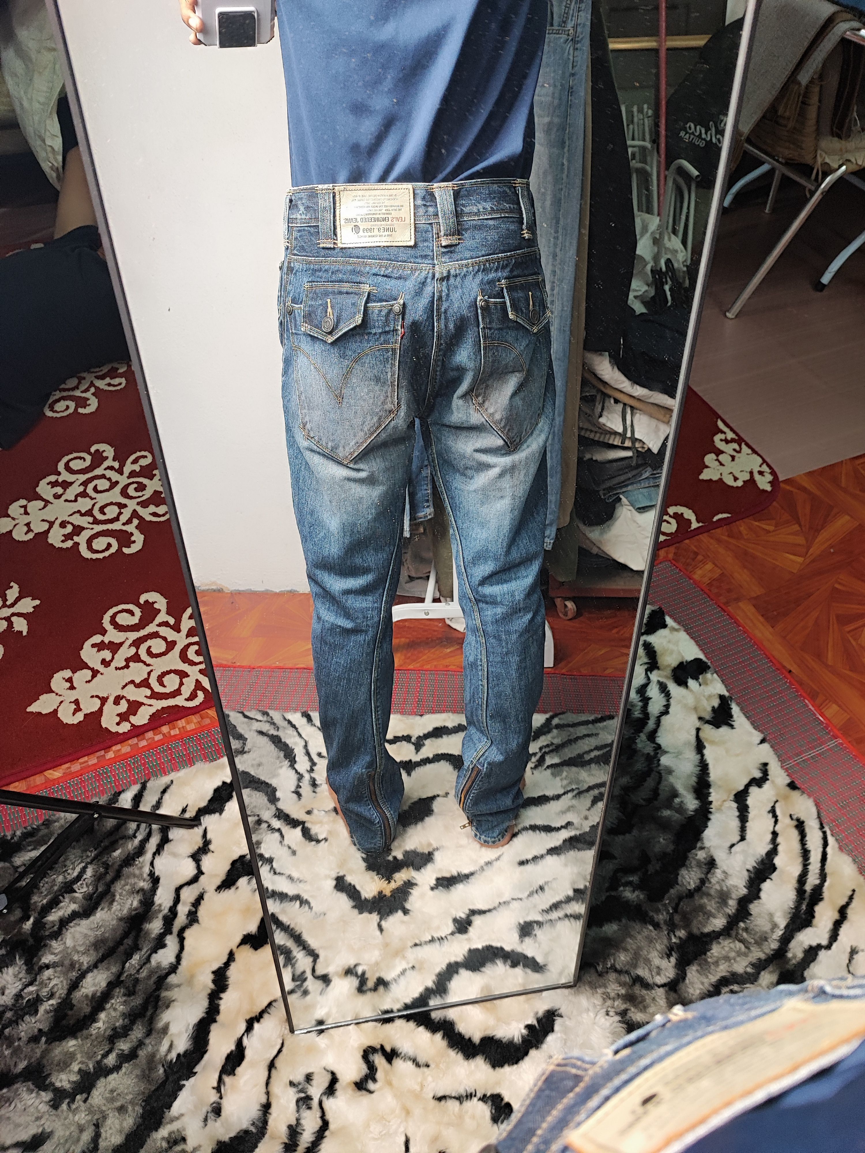 Levi's Levis Engineered Twisted Zip Leg Washed Jeans Size US 28 / EU 44 - 5 Thumbnail