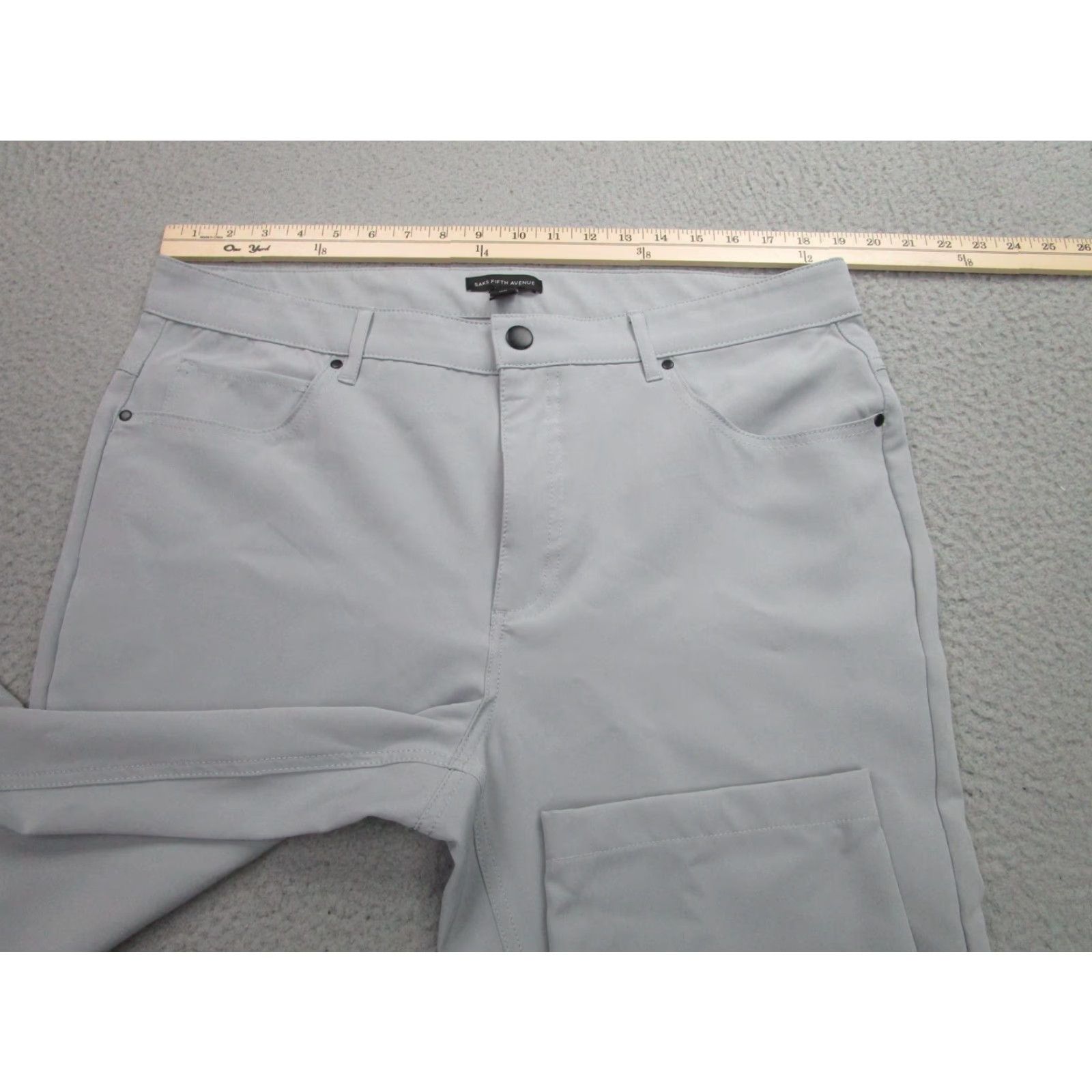 Saks Fifth Avenue Saks Fifth Avenue Pants Mens 36 Gray Stretch Ankle Golf Performance Five-Pocket Everyday Casual Workwear Straight Leg Size US 36 / EU 52 - 3 Thumbnail