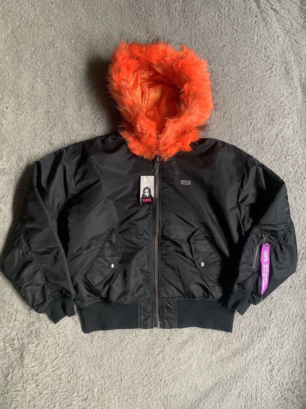 Japanese Brand Xgirl x Yurino Hood Ma 1 Fur Bomber Jacket Size US L / EU 52-54 / 3 - 1 Thumbnail